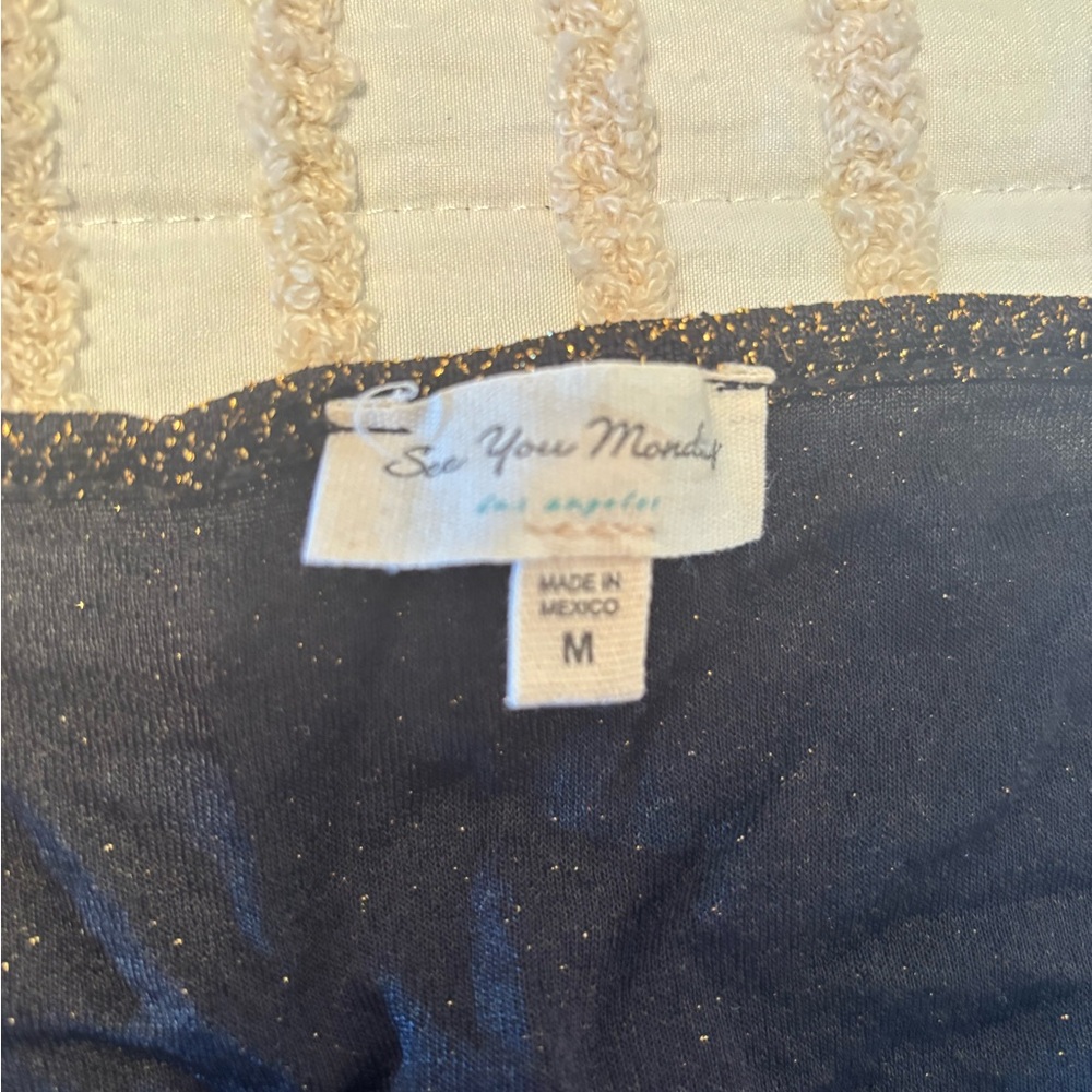See You Monday Black Glitter Cut-Out Dress - Picture 2 of 2
